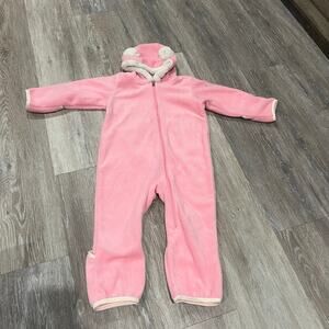 Columbia Baby Pink Teddy Fleece One Piece Jumpsuit 18-25 months